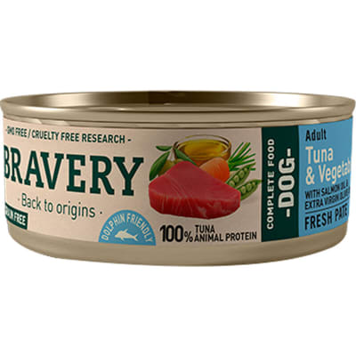 BRAVERY LATA DOG TUNA AND VEGETALES1