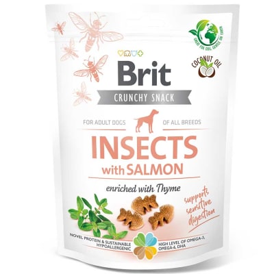 BRIT CRUNCHY SNACK INSECTS SALMON