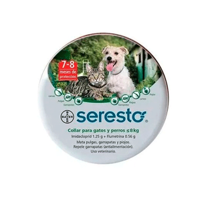 SERESTO COLLAR PERRO/GATO MENOS DE 8 KILOS