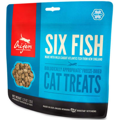 ORIJEN CAT TREATS SIX FISH