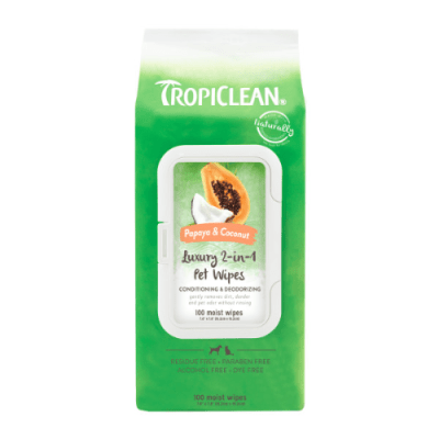 TROPICLEAN WIPES PAPAYA