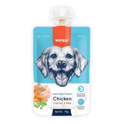 WANPY PASTE DOG CHICKEN, CARROT & PEA