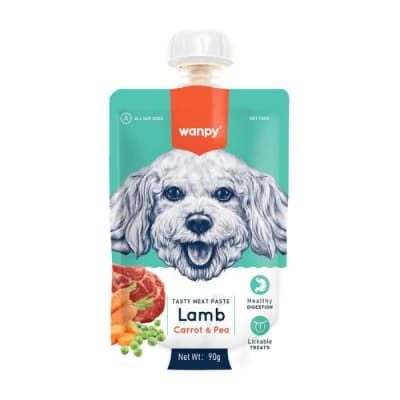 WANPY PASTE DOG LAMB, CARROT & PEA1