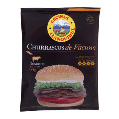 Churrascos de Vacuno LLanquihue 90 gr.1