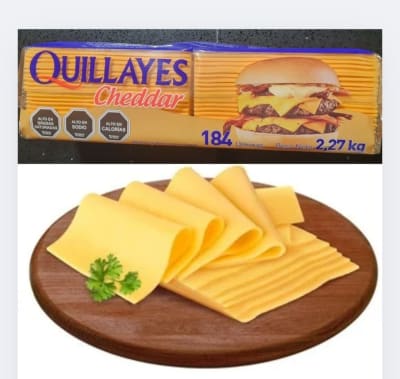 Queso Cheddar Quillayes Laminado Granel1