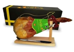 Pata de Jamón Serrano Trujillo Paleta Etiqueta Verde 4 kg. + Atril y Cuchillo