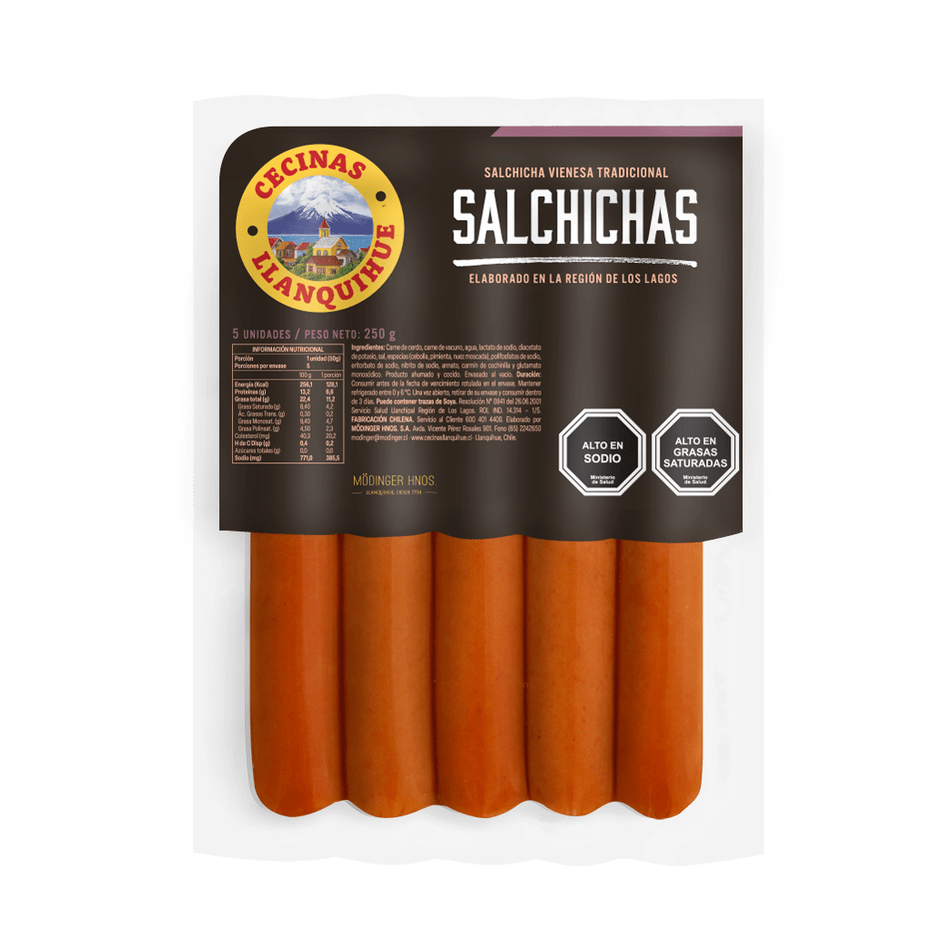 Salchicha Vienesa LLanquihue 250 gr