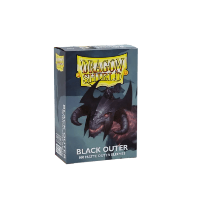 Dragon Shield Sleeves: Standard- Matte Outer Sleeves (100ct.) - Black