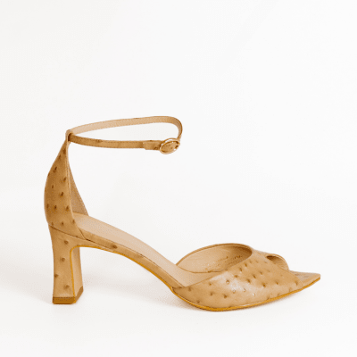 ZAPATO CUERO AVESTRUZ MOKA1