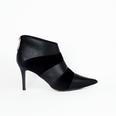 BOTIN DOBLE CUERO NEGRO TD2