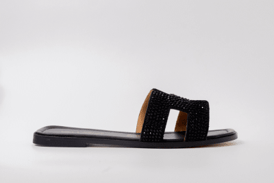 SANDALIA NEGRA PLANA STRASS2