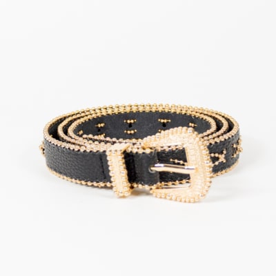 CINTURON PU PERLA NEGRO1