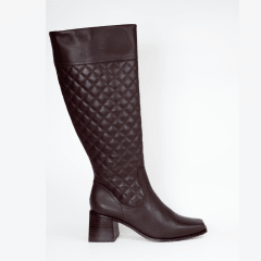 BOTA CUERO CAPITONE CHOCO