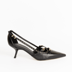 ZAPATO CUERO NEGRO TACHAS