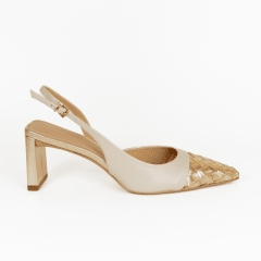 ZAPATO CUERO MARFIL TRENZADO