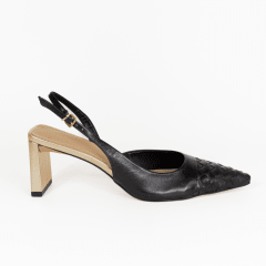 ZAPATO CUERO NEGRO TRENZADO