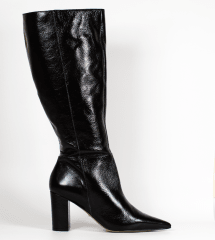 BOTA CUERO NEGRO GLAM