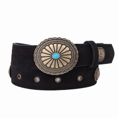 CINTURON CUERO CANDELA NEGRO