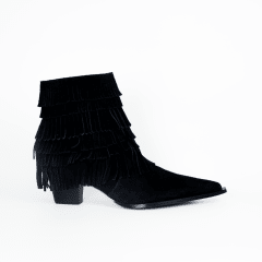 BOTIN GAMUZA FLECOS NEGRO