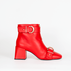BOTIN CUERO ROJO
