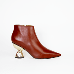 BOTIN CUERO MARRON TACO ESTRUCTRA