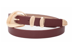 CINTURON CUERO KEFER ROJO OSCURO