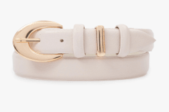 CINTURON CUERO LUISA BLANCO NUDE