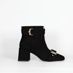 BOTIN CUERO NOBUCK NEGRO