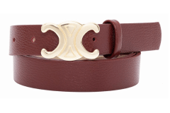 CINTURON CUERO CELINE ROJO OSCURO