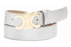 CINTURON CUERO CELINE PLATA