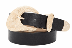 CINTURON CUERO SAYURI NEGRO