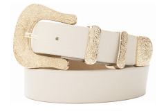 CINTURON CUERO ISIDORA BLANCO NUDE