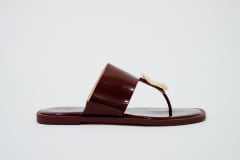 SANDALIA BURDEO BOTON ORO