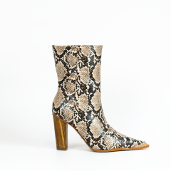 BOTIN CUERO PYTON NATURAL