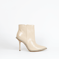 BOTIN CUERO NUDE STRASS