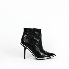 BOTIN CUERO NEGRO STRASS