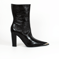 BOTIN CUERO GLAM NEGRO