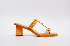 SANDALIA TEJIDO CAMEL