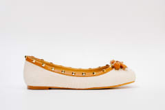 BALLET FLATS TEJIDO BEIGE