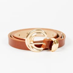 CINTURON CUERO LORENZA MARRON