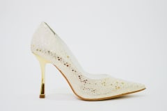 ZAPATO NUDE FOLIA DORADA