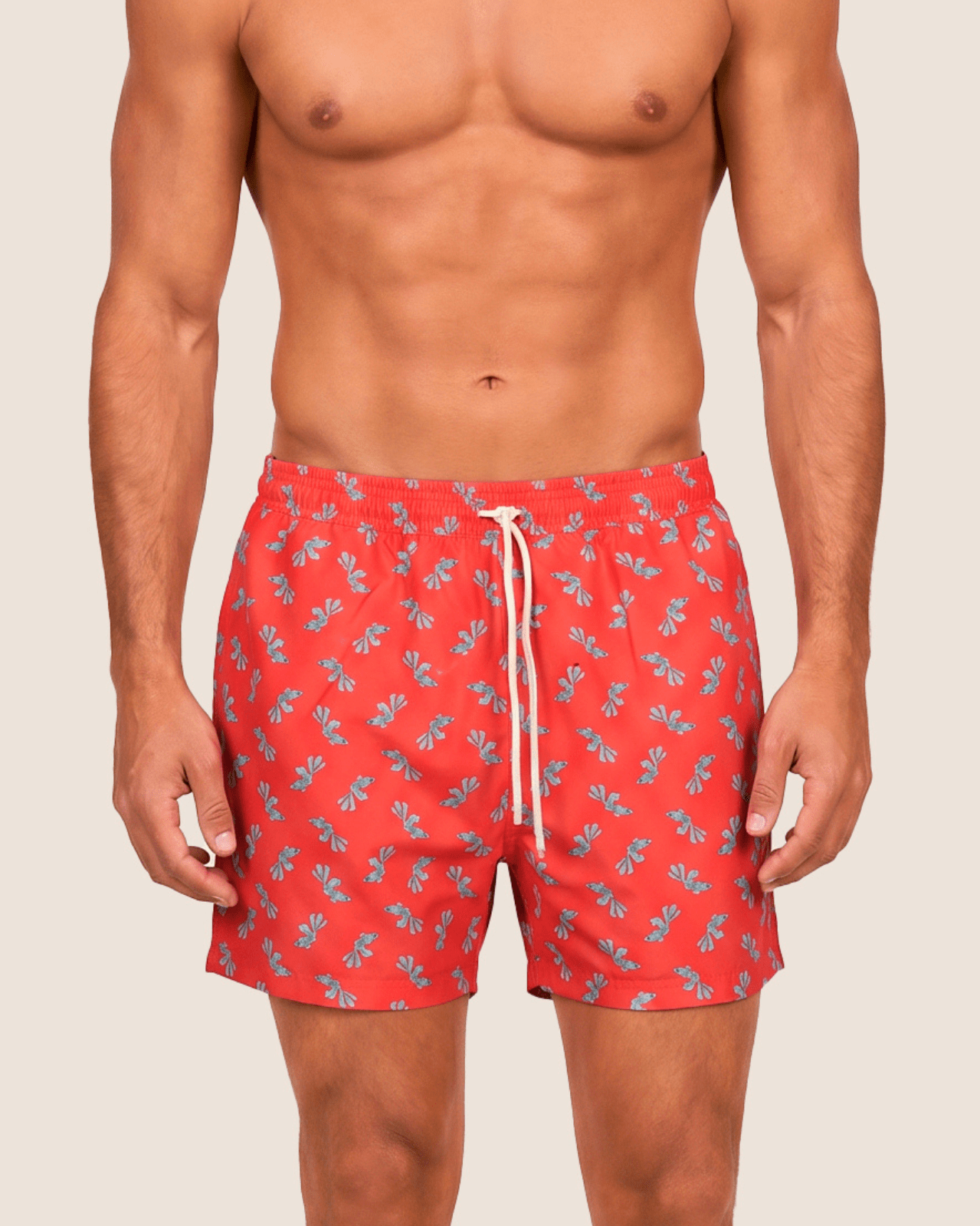 Traje de Baño Hombre Rojo Estampado OndadeMar PN7249/LOLI1
