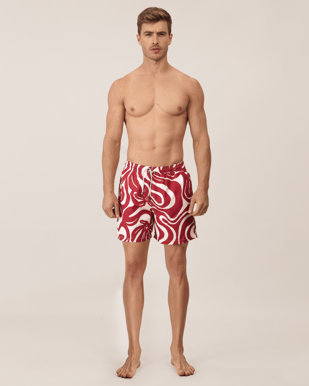 Traje de baño de hombre OndadeMar Tropical Red2