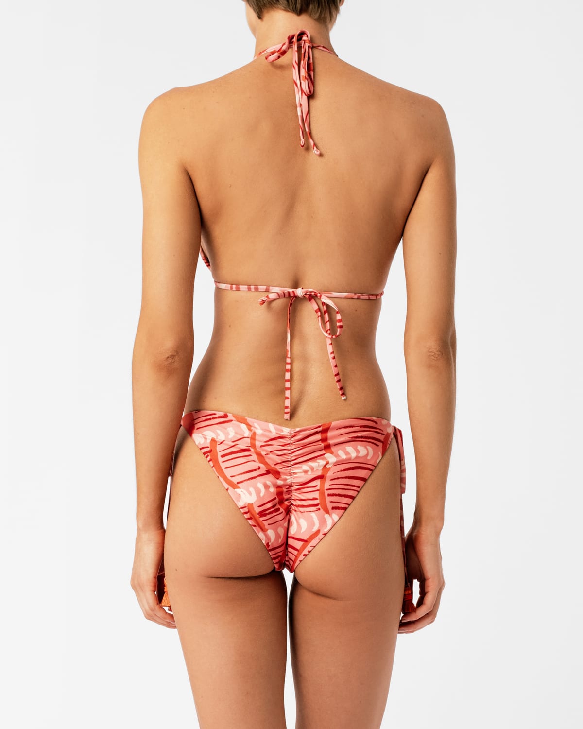 Calzón de bikini triángulo ideal para tomar sol Tina Pink Sabbia1