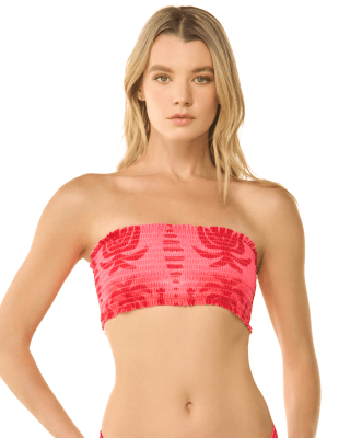 Top de bikini strapless elasticado Guajira