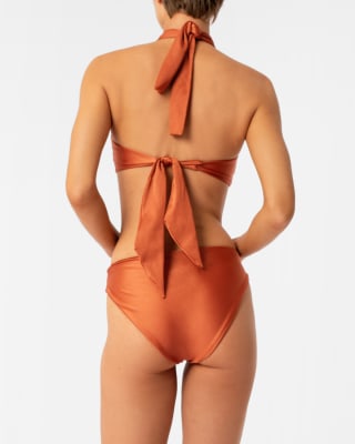 Calzón de bikini cintura alta Esther Orange