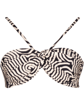 Top de bikini strapless negro 