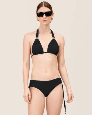 Calzón de bikini negro lateral ancho y ajustable OndadeMar 2226/EVY/8000