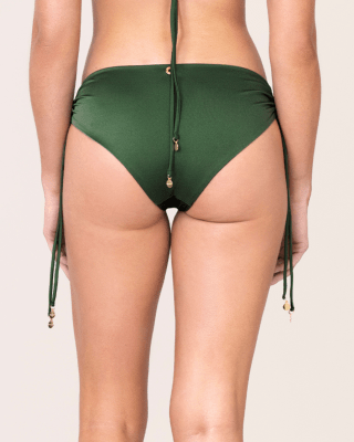 Calzón de bikini lateral ancho y ajustable verde botella OndadeMar 2226/2029