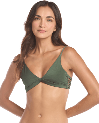 Top de bikini verde 